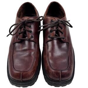 Reaction Kenneth Cole Y2K Leather Chunky Lug Sole Lace Up Loafers Men's Size 9.5